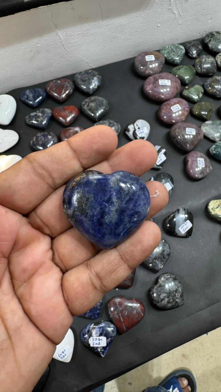 Sodalite Heart  47g - AEORA ROCKS INDIA -Healing Crystals superstore