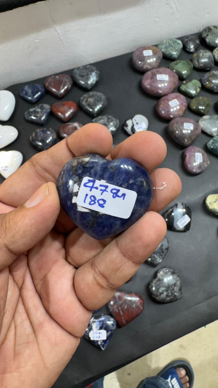 Sodalite Heart  47g - AEORA ROCKS INDIA -Healing Crystals superstore
