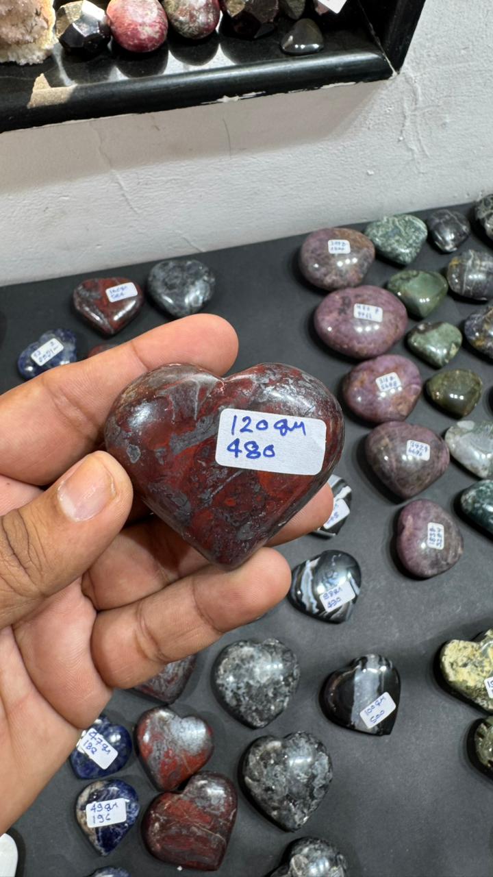 Jespelite Heart 120g - AEORA ROCKS INDIA -Healing Crystals superstore