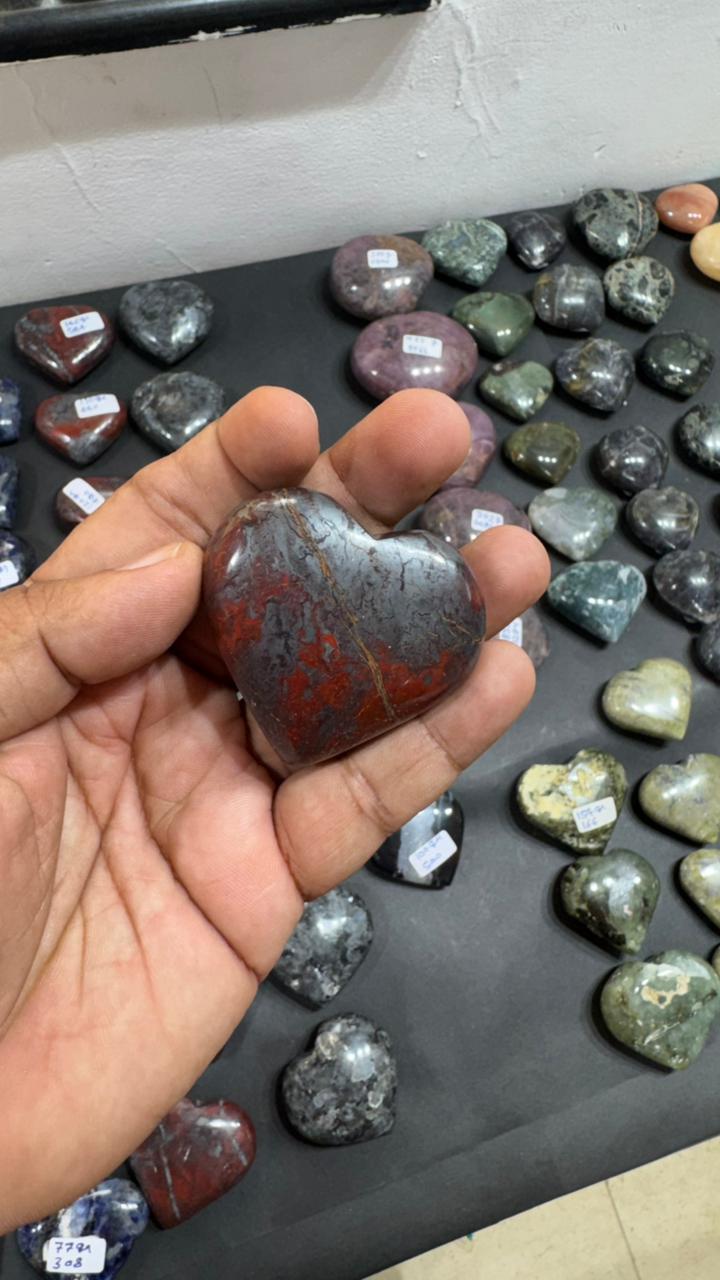 Jespelite Heart 127g - AEORA ROCKS INDIA -Healing Crystals superstore