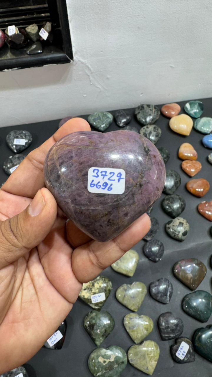 Ruby Heart  372g - AEORA ROCKS INDIA -Healing Crystals superstore