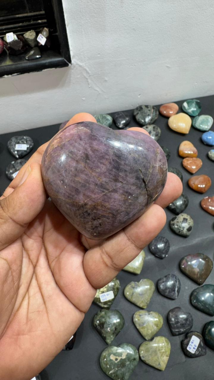 Ruby Heart  372g - AEORA ROCKS INDIA -Healing Crystals superstore