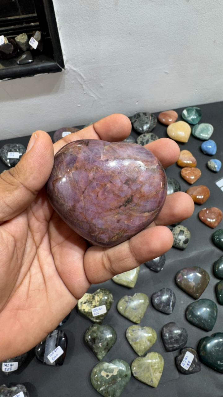 Ruby Heart  316g - AEORA ROCKS INDIA -Healing Crystals superstore