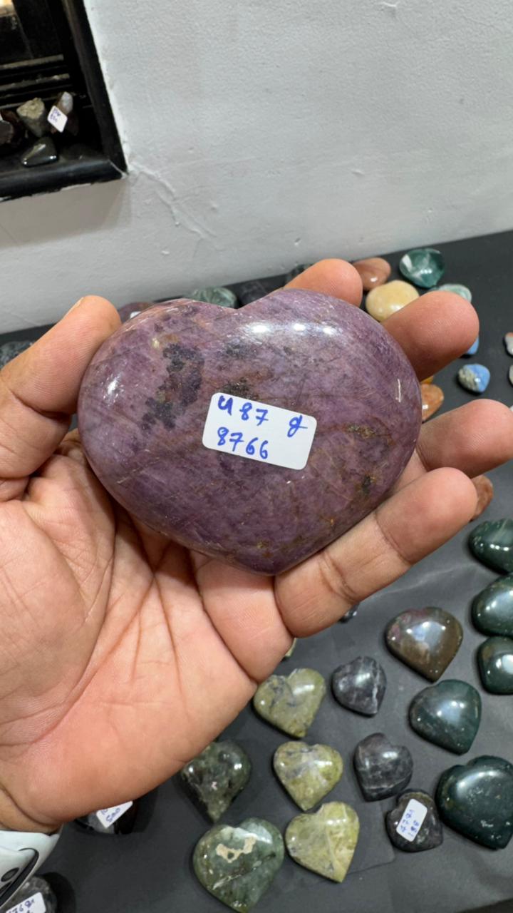 Ruby Heart  487g - AEORA ROCKS INDIA -Healing Crystals superstore
