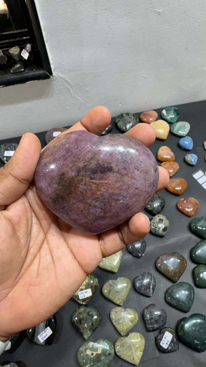Ruby Heart  487g - AEORA ROCKS INDIA -Healing Crystals superstore