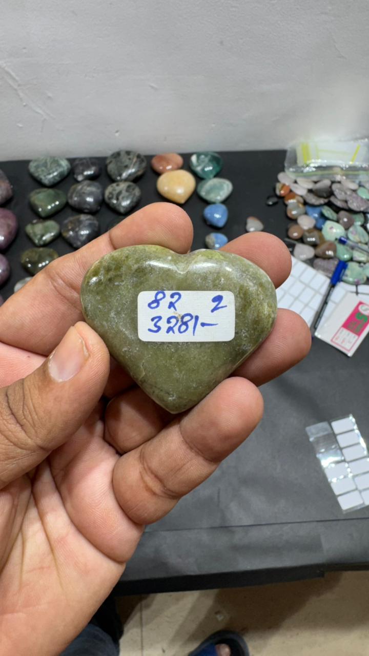 Vesuvianite Heart 82g - AEORA ROCKS INDIA -Healing Crystals superstore