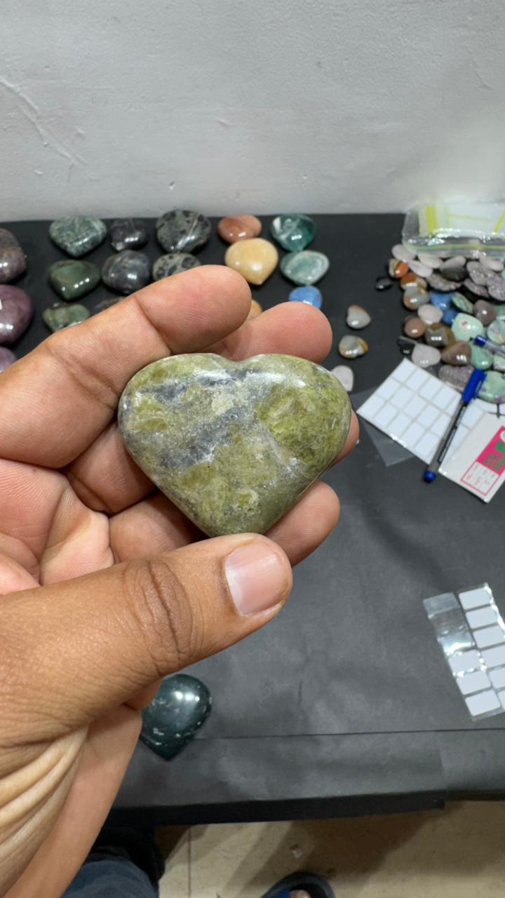 Vesuvianite Heart 82g - AEORA ROCKS INDIA -Healing Crystals superstore