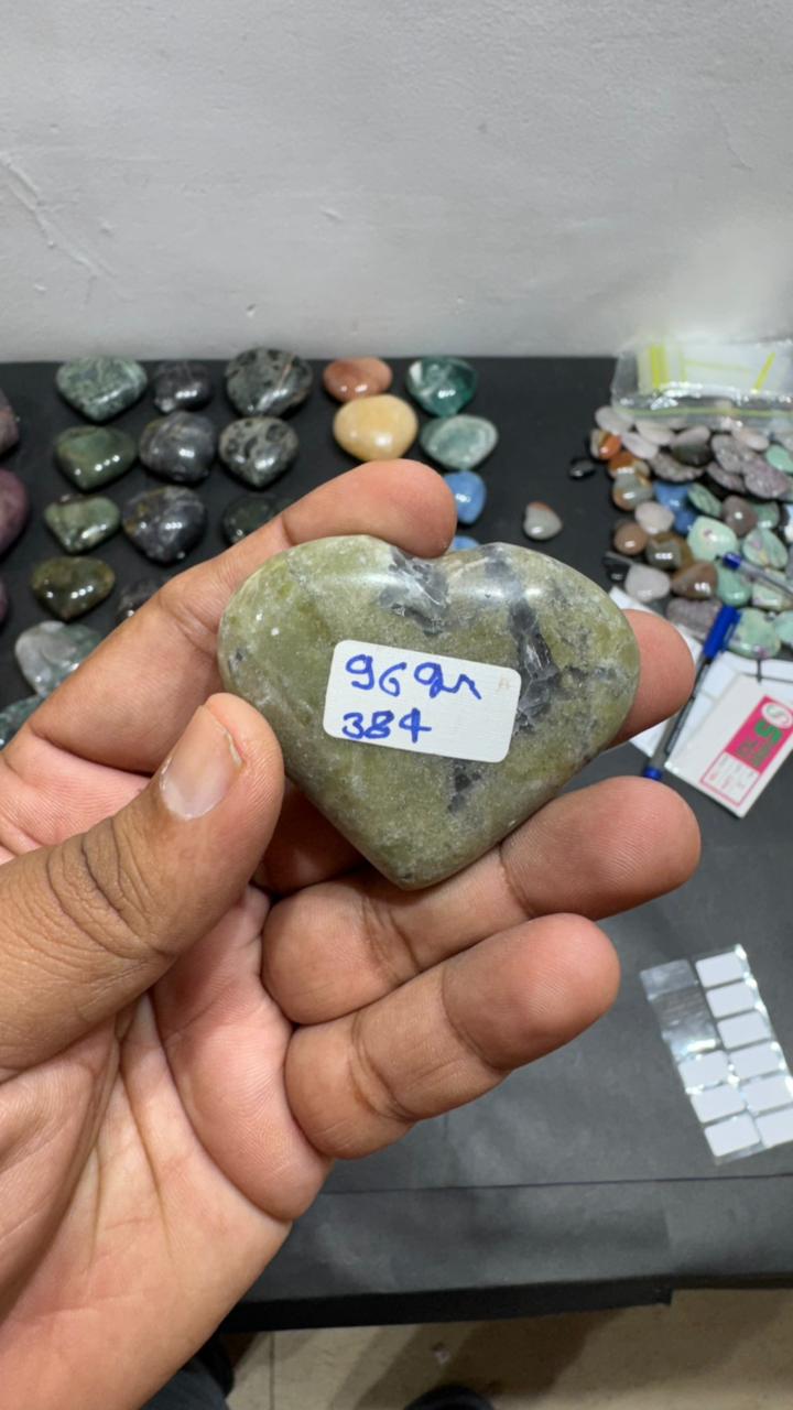 Vesuvianite Heart 96g - AEORA ROCKS INDIA -Healing Crystals superstore