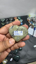 Vesuvianite Heart 103g - AEORA ROCKS INDIA -Healing Crystals superstore