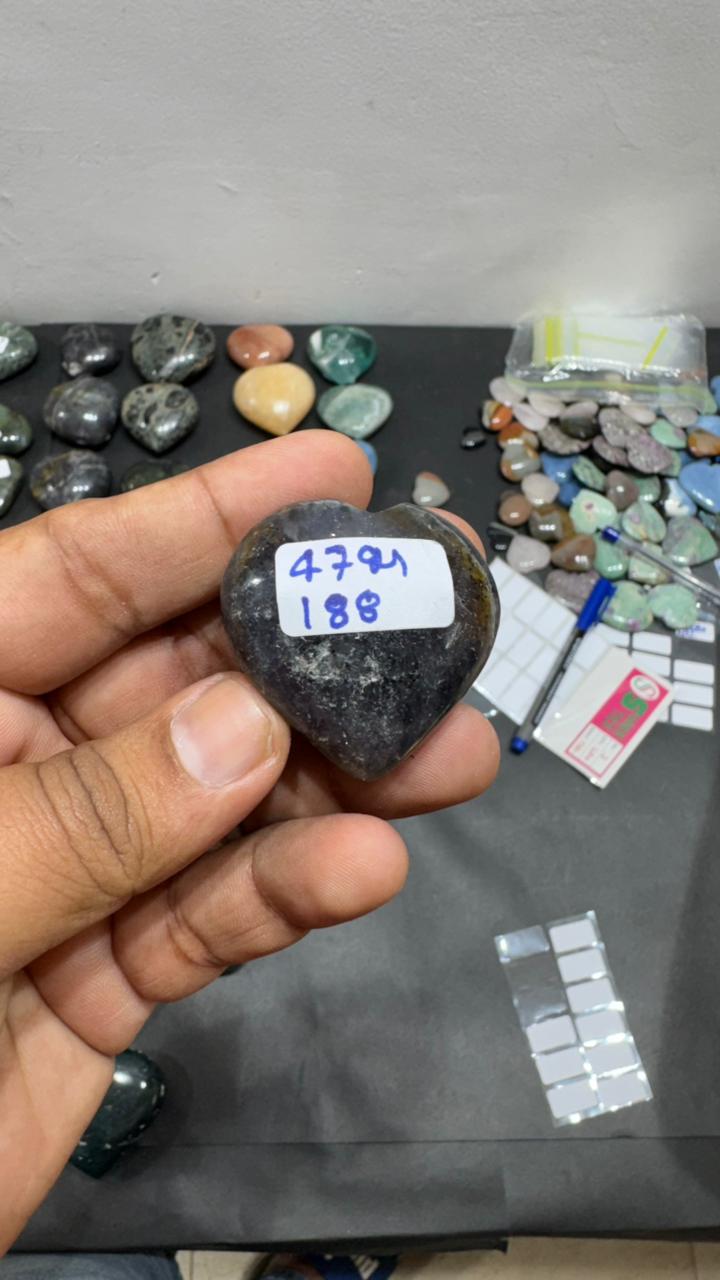 Iolite Heart 47g - AEORA ROCKS INDIA -Healing Crystals superstore