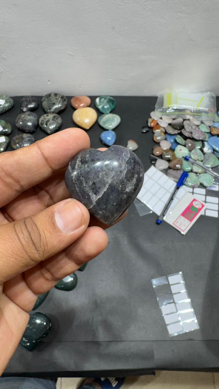 Iolite Heart 47g - AEORA ROCKS INDIA -Healing Crystals superstore