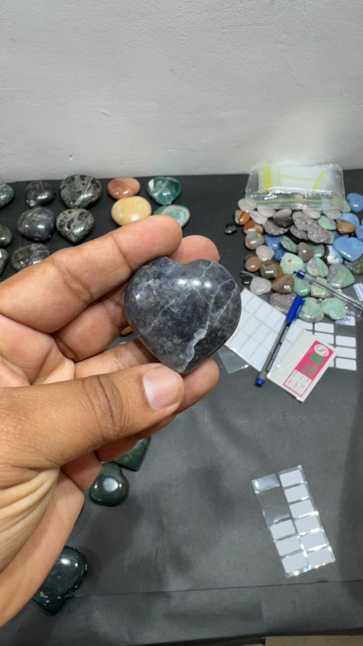 Iolite Heart 60g - AEORA ROCKS INDIA -Healing Crystals superstore