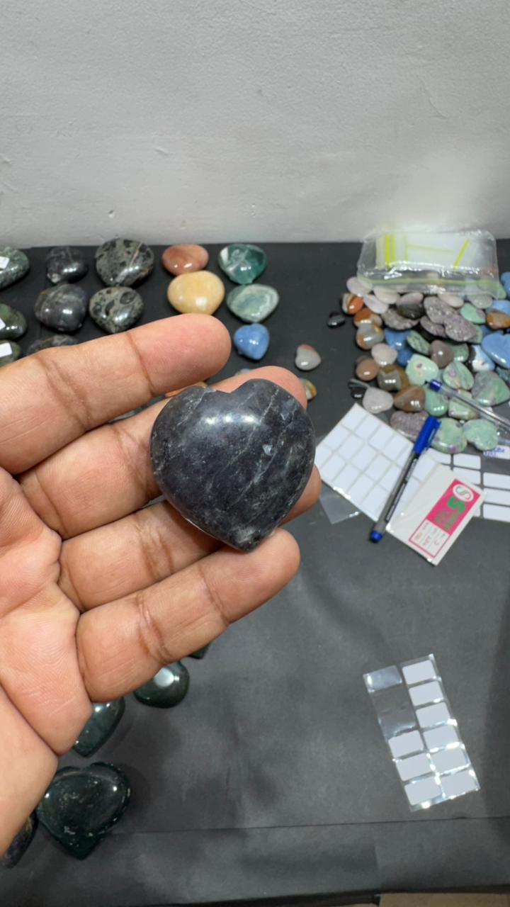 Iolite Heart 47g - AEORA ROCKS INDIA -Healing Crystals superstore