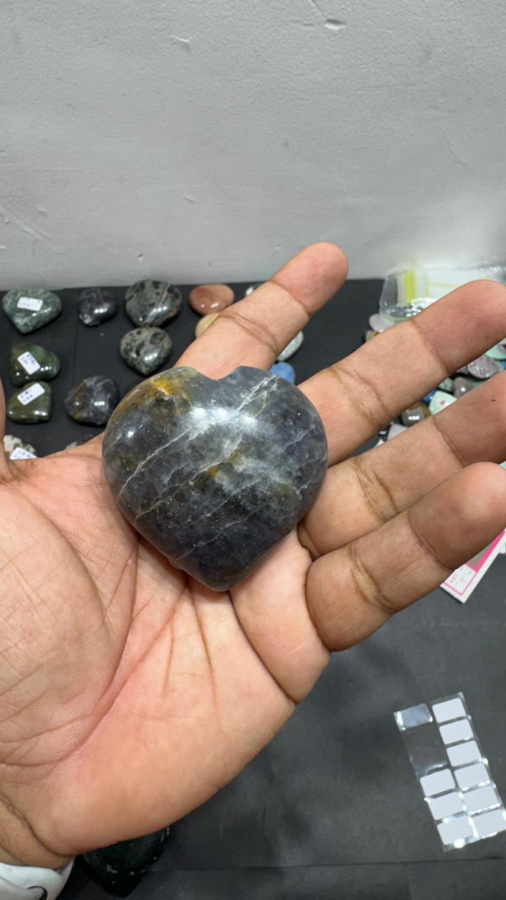 Iolite Heart 114g - AEORA ROCKS INDIA -Healing Crystals superstore