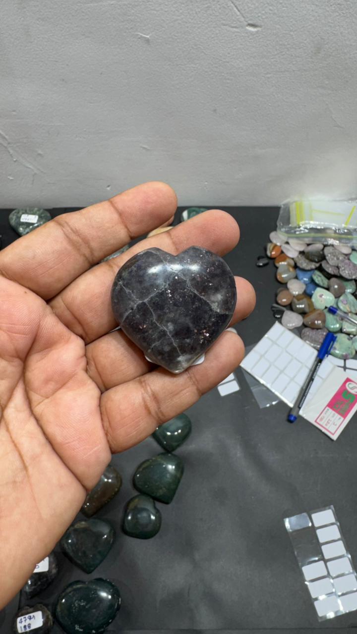 Iolite Heart 58g - AEORA ROCKS INDIA -Healing Crystals superstore