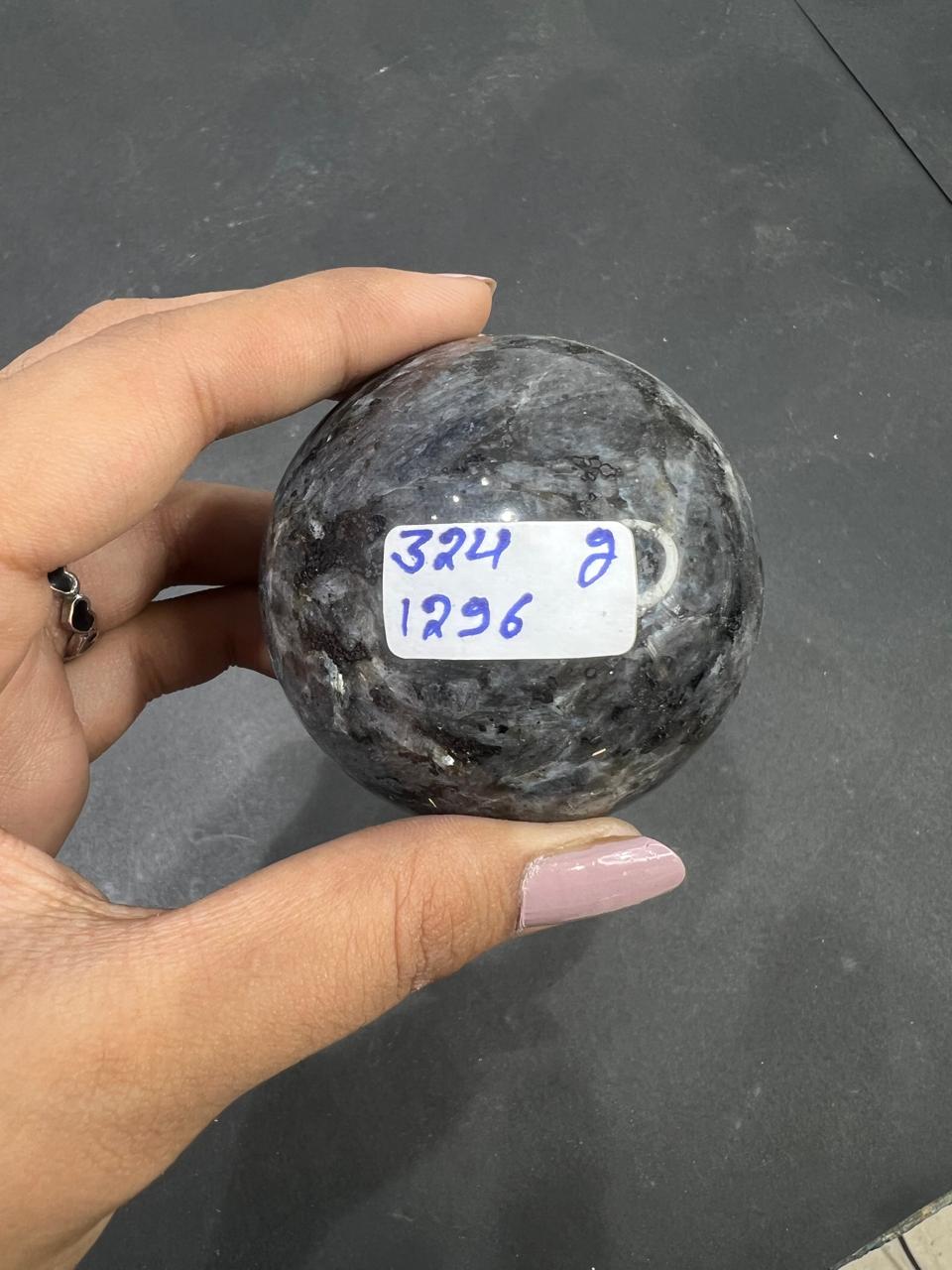 larvikite Sphere 324g - AEORA ROCKS INDIA -Healing Crystals superstore