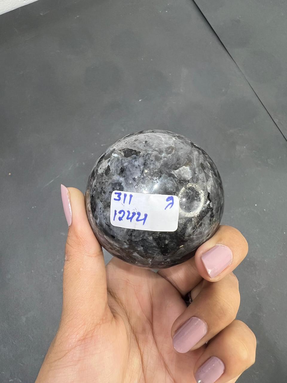 larvikite Sphere 324g - AEORA ROCKS INDIA -Healing Crystals superstore