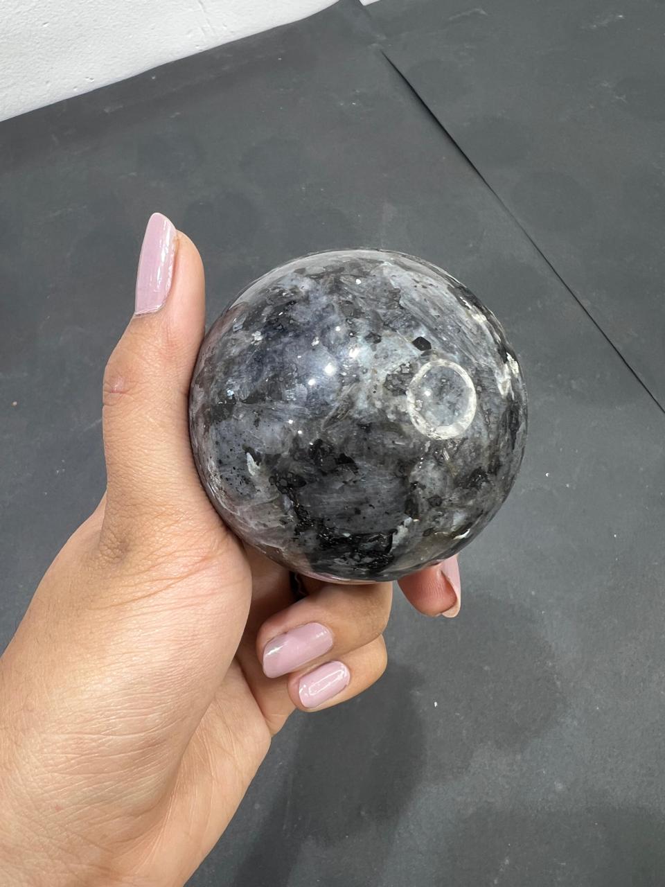 larvikite Sphere 324g - AEORA ROCKS INDIA -Healing Crystals superstore