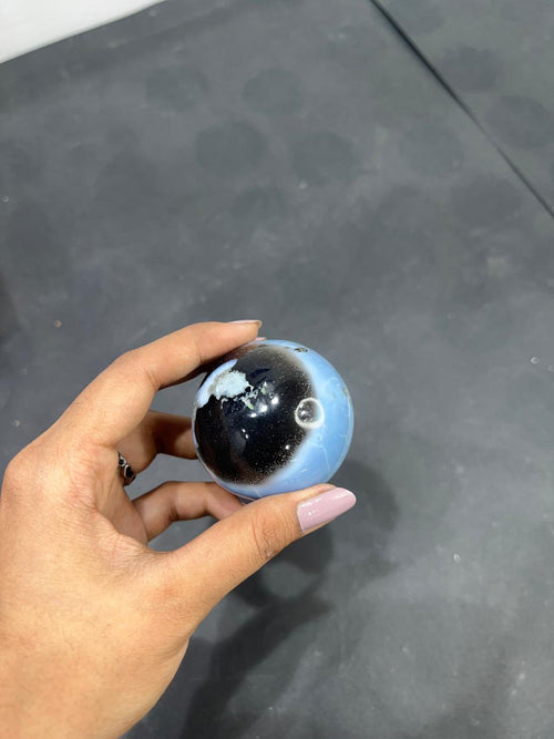 Blue Opal sphere 198g - AEORA ROCKS INDIA -Healing Crystals superstore