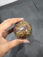 Fruit Jasper Sphere 291g - AEORA ROCKS INDIA -Healing Crystals superstore