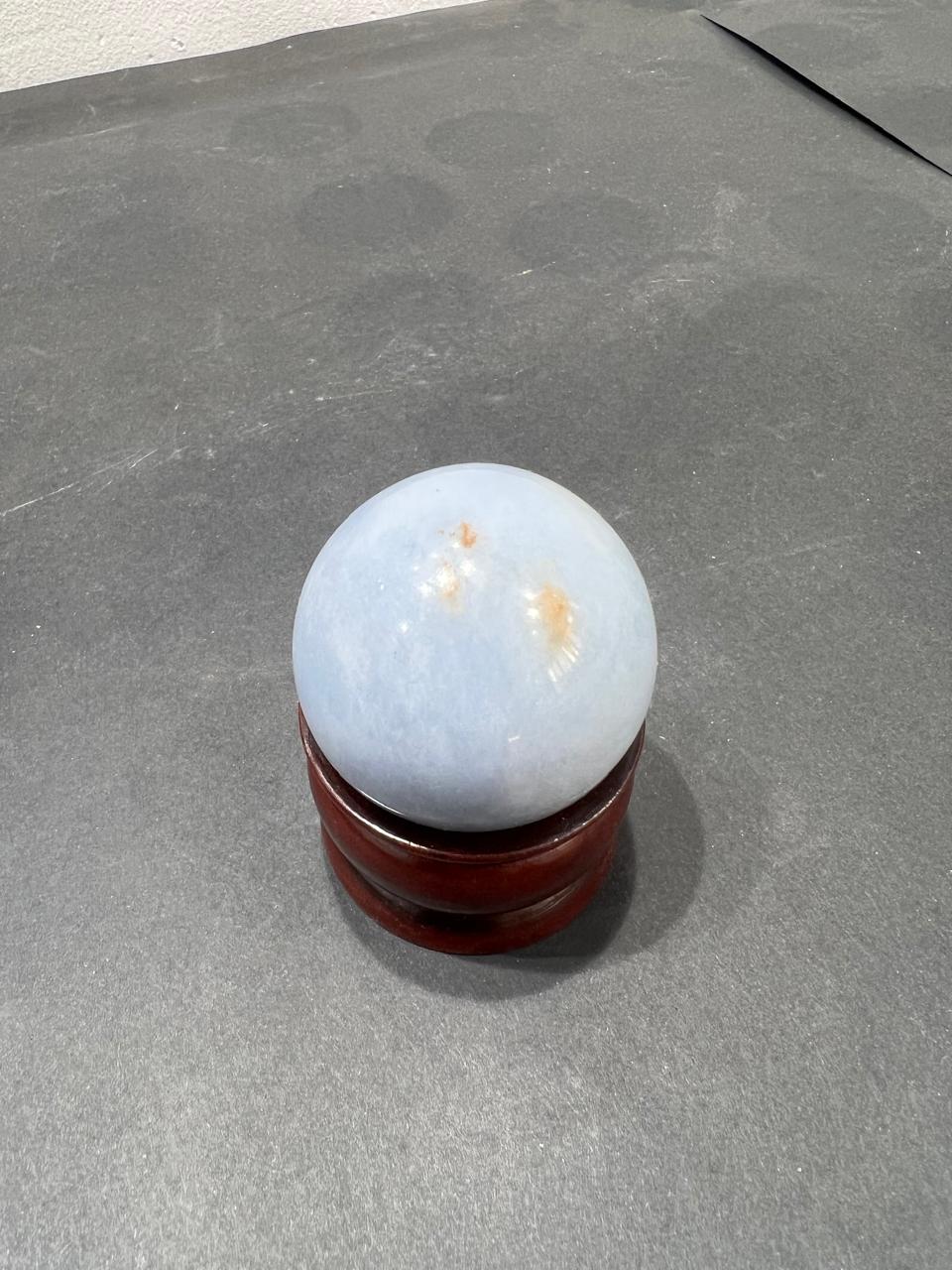 Angelite sphere 236g - AEORA ROCKS INDIA -Healing Crystals superstore
