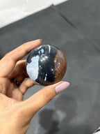 Black Zebra Sphere 228g - AEORA ROCKS INDIA -Healing Crystals superstore