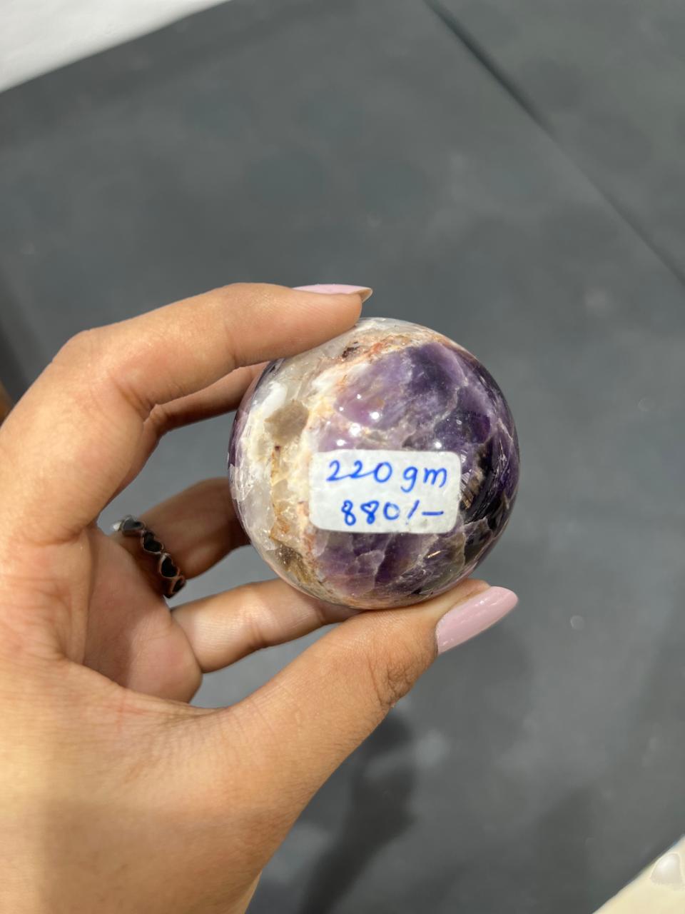 Amethyst Sphere 220g - AEORA ROCKS INDIA -Healing Crystals superstore