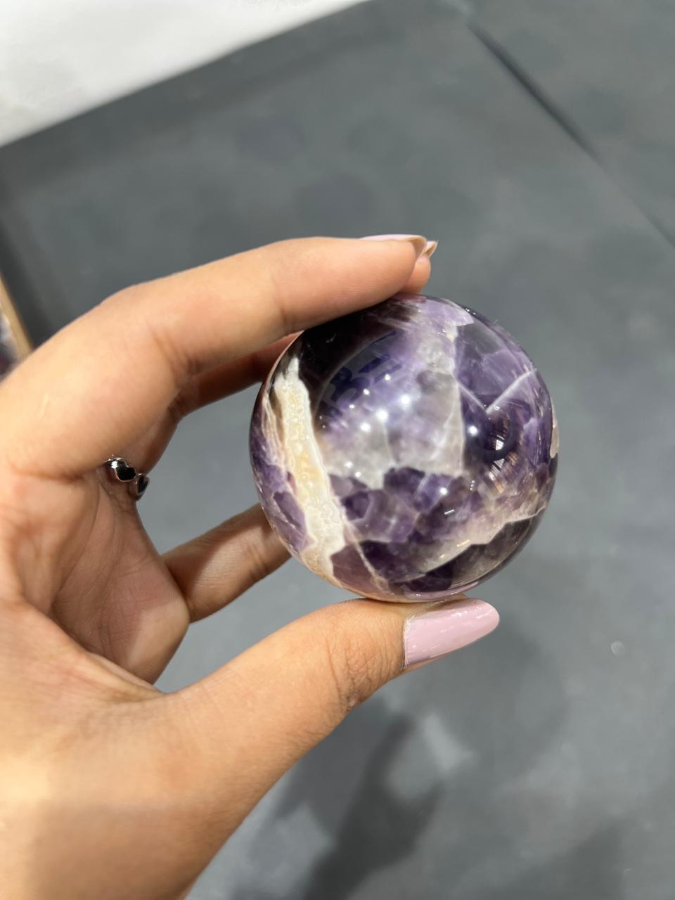 Amethyst Sphere 220g - AEORA ROCKS INDIA -Healing Crystals superstore