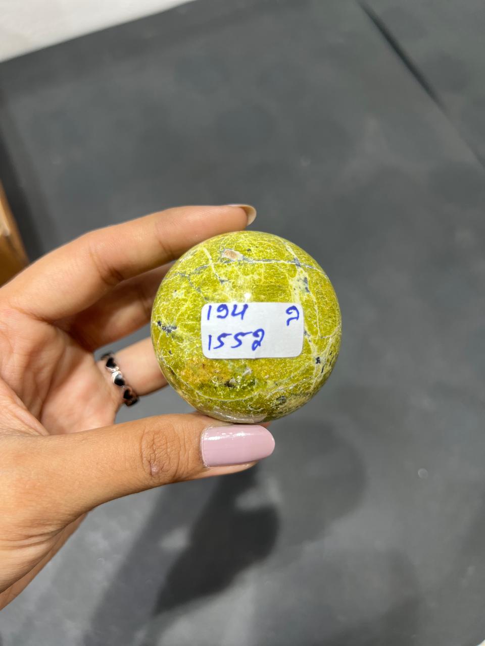 Lizardite Sphere 124g - AEORA ROCKS INDIA -Healing Crystals superstore