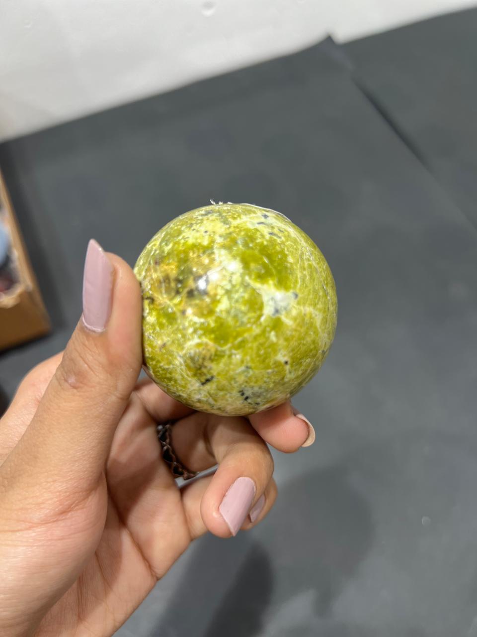 Lizardite Sphere 124g - AEORA ROCKS INDIA -Healing Crystals superstore