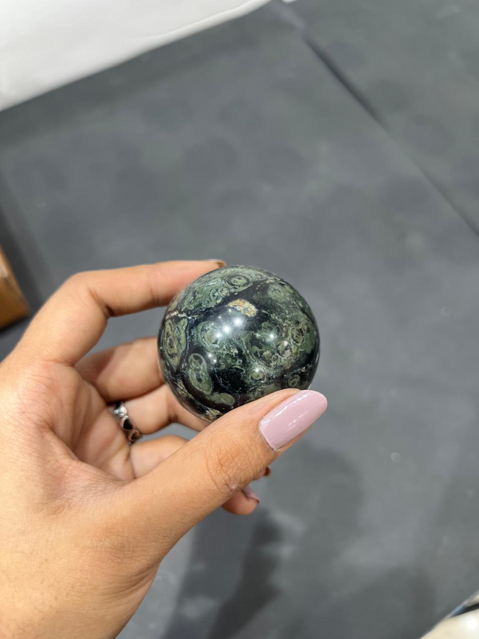 Khambaba Jasper Sphere 180g - AEORA ROCKS INDIA -Healing Crystals superstore