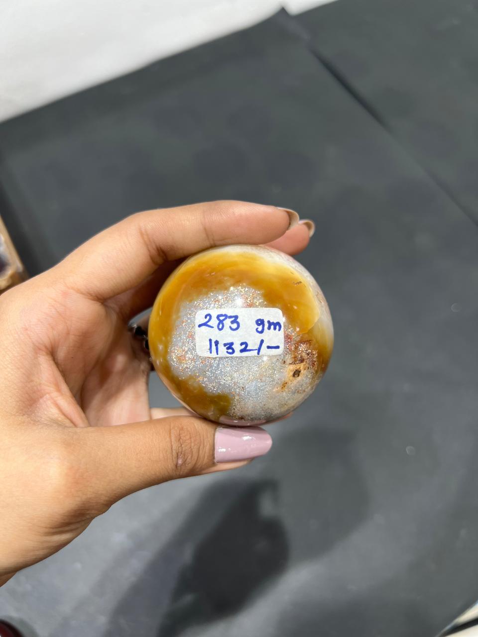 Carnelian Sphere 283g - AEORA ROCKS INDIA -Healing Crystals superstore