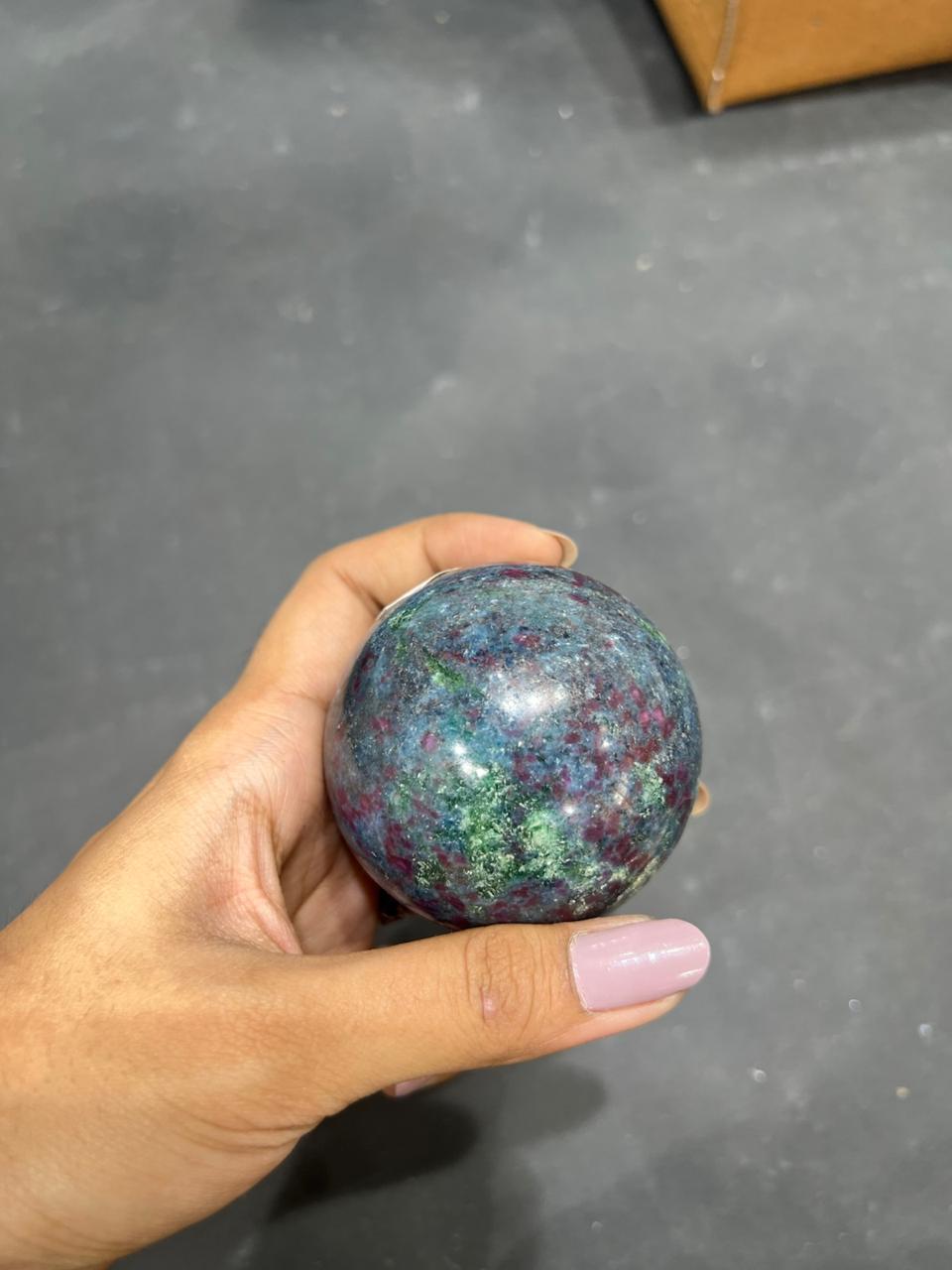 Ruby Kynite Sphere 436g - AEORA ROCKS INDIA -Healing Crystals superstore
