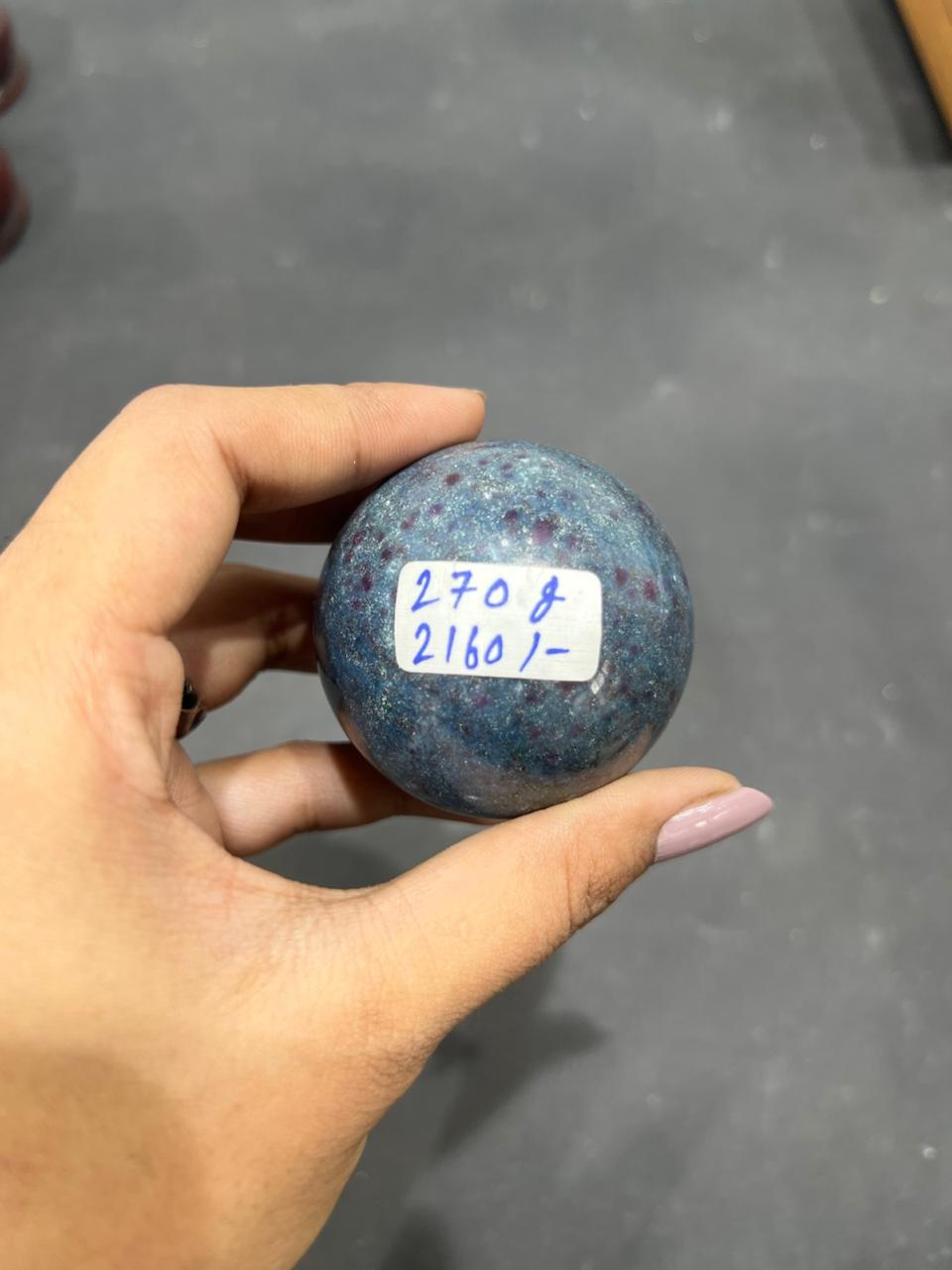 Ruby Kynite Sphere 270g - AEORA ROCKS INDIA -Healing Crystals superstore