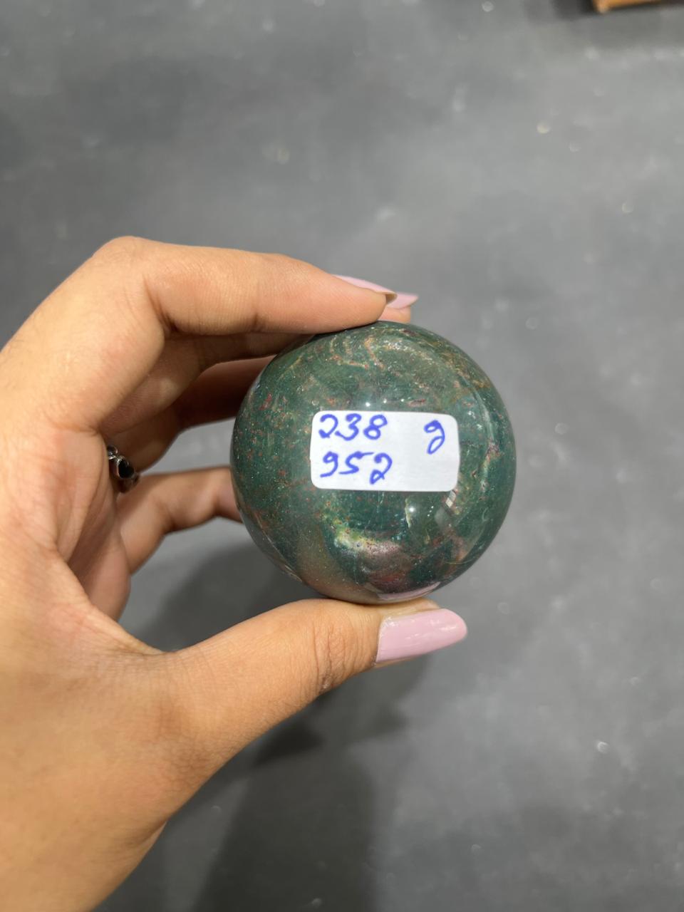Bloodstone Sphere 238g - AEORA ROCKS INDIA -Healing Crystals superstore