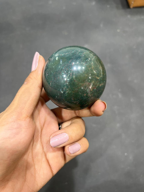 Bloodstone Sphere 238g - AEORA ROCKS INDIA -Healing Crystals superstore
