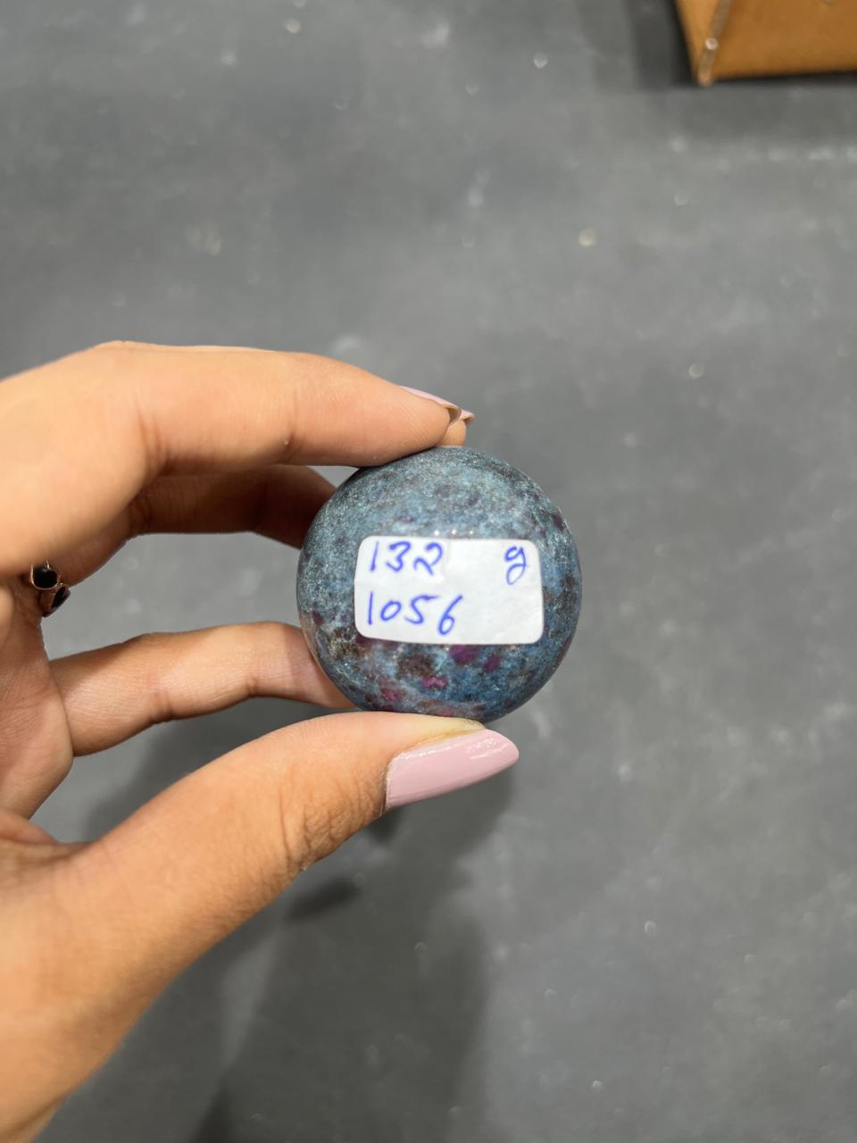 Ruby Kynite Sphere 132g - AEORA ROCKS INDIA -Healing Crystals superstore