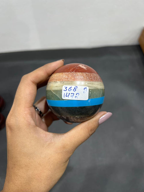 7 Chakra Sphere 368g - AEORA ROCKS INDIA -Healing Crystals superstore