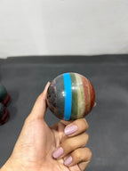 7 Chakra Sphere 368g - AEORA ROCKS INDIA -Healing Crystals superstore