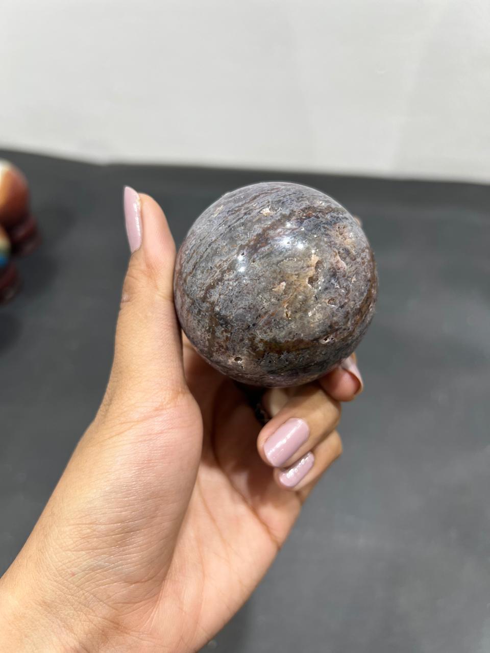 Phosphodorite Sphere 270g - AEORA ROCKS INDIA -Healing Crystals superstore