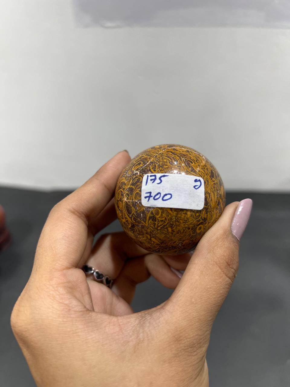 Maryam Jasper Sphere 175g - AEORA ROCKS INDIA -Healing Crystals superstore