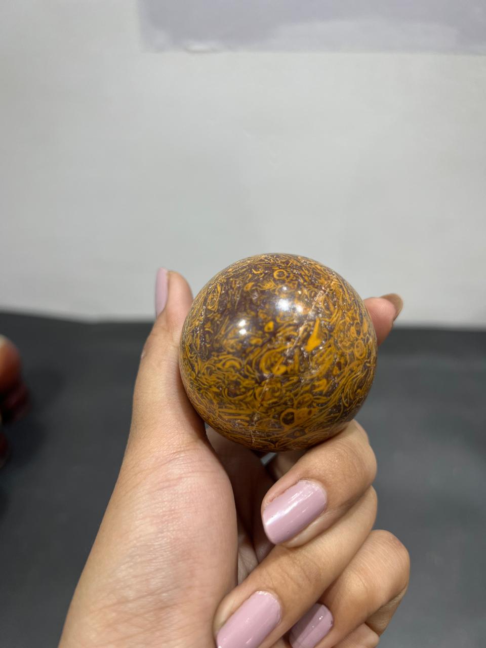 Maryam Jasper Sphere 175g - AEORA ROCKS INDIA -Healing Crystals superstore