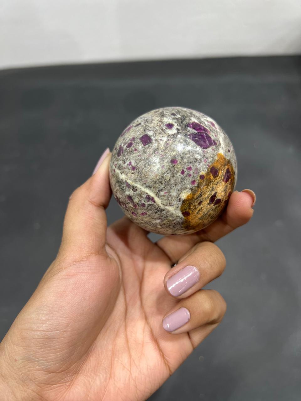 Ruby With Albite 349g - AEORA ROCKS INDIA -Healing Crystals superstore