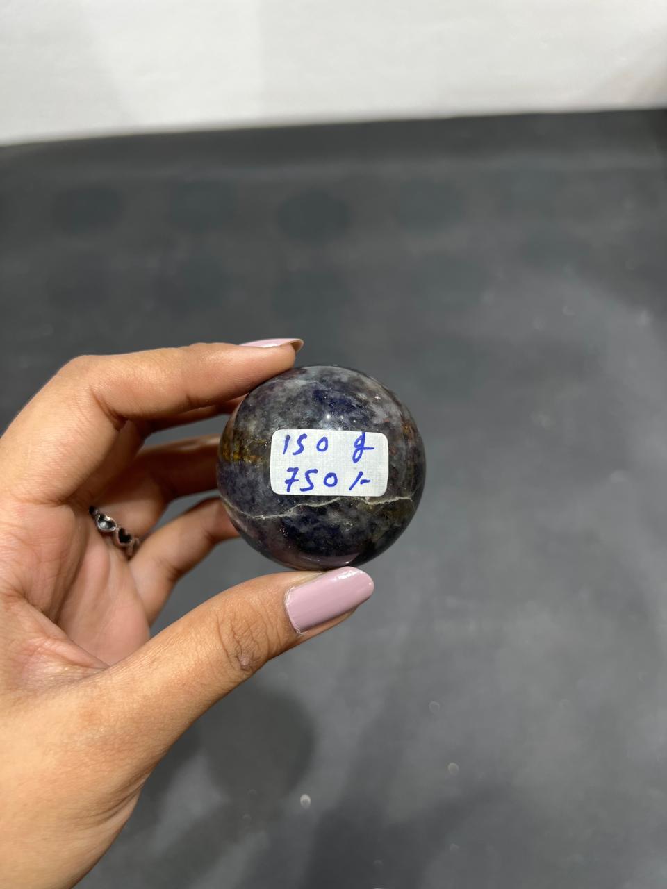Iolite Sphere 150g - AEORA ROCKS INDIA -Healing Crystals superstore