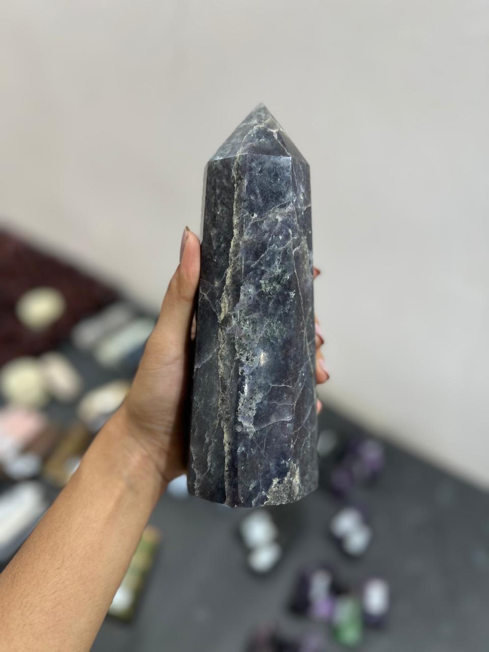 Iolite Tower 1448g - AEORA ROCKS INDIA -Healing Crystals superstore