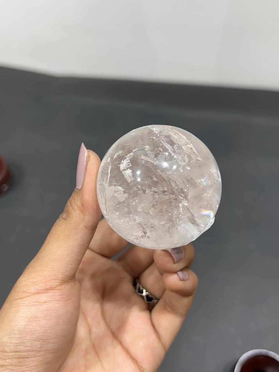 Lemurian Quartz Sphere 190g - AEORA ROCKS INDIA -Healing Crystals superstore
