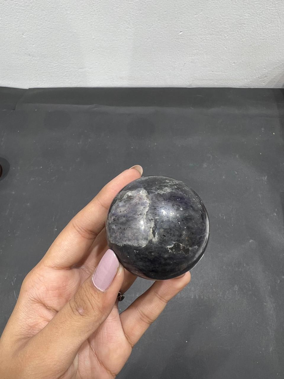iolite Sphere 165g - AEORA ROCKS INDIA -Healing Crystals superstore