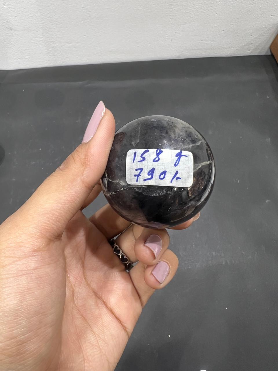iolite Sphere 158g - AEORA ROCKS INDIA -Healing Crystals superstore
