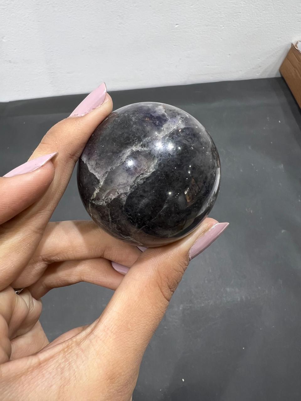 iolite Sphere 158g - AEORA ROCKS INDIA -Healing Crystals superstore