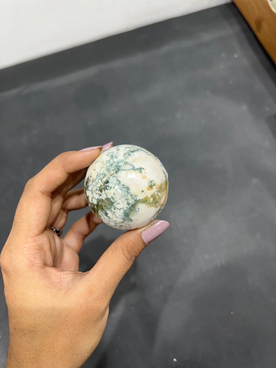 Green Heulandite Sphere 173g - AEORA ROCKS INDIA -Healing Crystals superstore